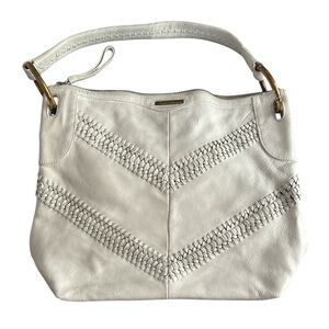 Kenneth Cole New York White Leather Shoulder Bag